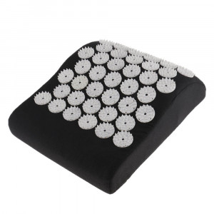 Массажная акупунктурная подушка (анатомическая) EcoRelax, черный